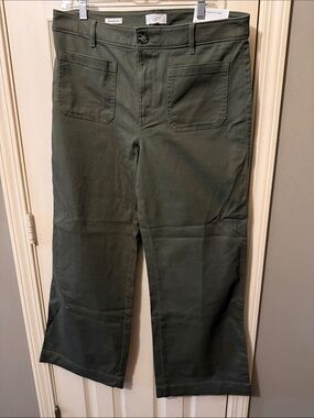 LOFT Olive Green Utility wide leg
Pants. NWT